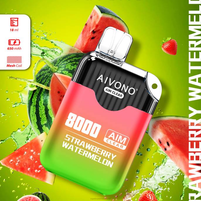 Aivono AIM CLEAR 8000 aardbei watermeloen - 2604208 Vape Nederland