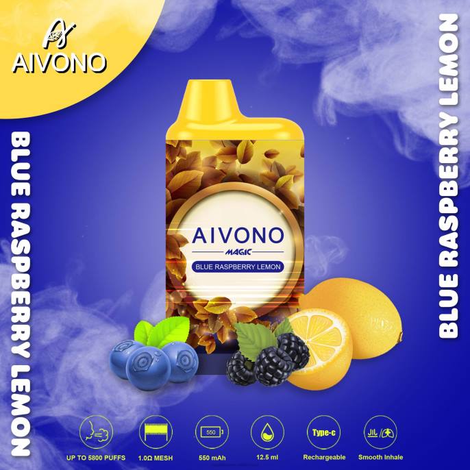 Aivono AIM MAGIC 5800 monddoossigaret blauwe frambozen-citroen - 260491 Vape Nederland