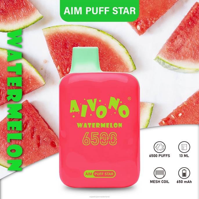 Aivono AIM PUFF STAR 6500 watermeloen - 2604291 Electronic Cigarette Vape