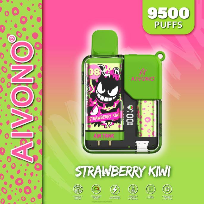 Aivono AIM TANK 9500 aardbei-kiwi - 260447 E-Liquid Nederland