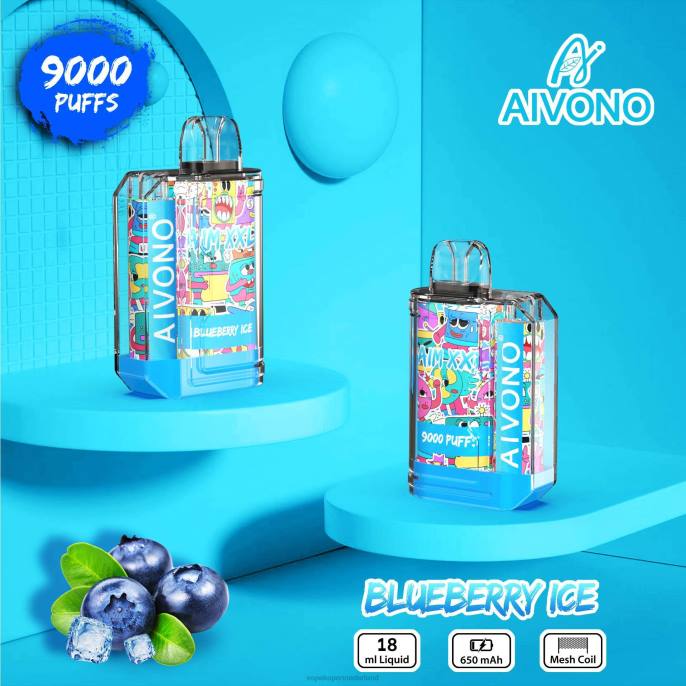 Aivono AIM XXL 9000 mondsticker transparant bosbessen ijs - 260450 E-Liquid Nederland