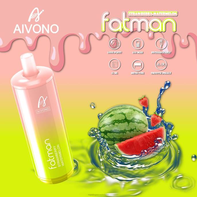 Aivono FATMAN 6800 aardbei watermeloen - 260430 Electronic Cigarette Vape