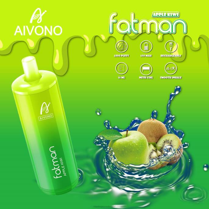 Aivono FATMAN 6800 appel-kiwi - 260431 Vape Nederland