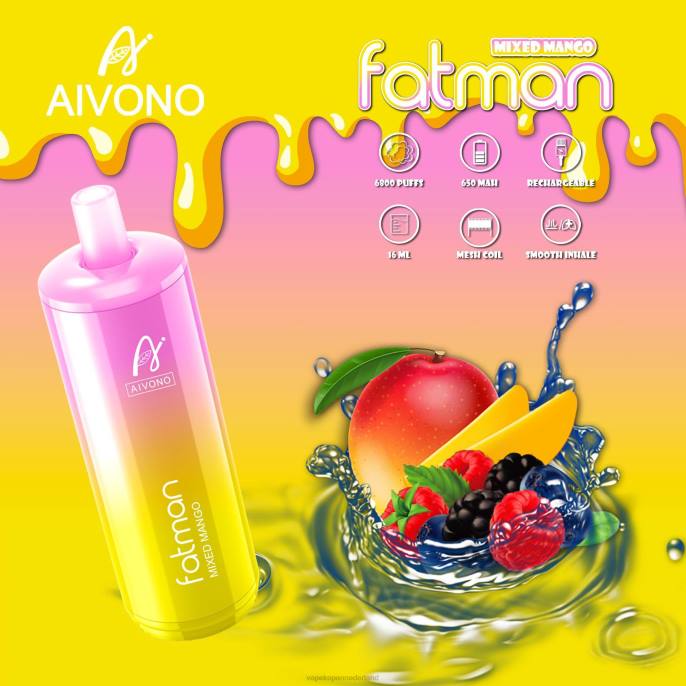 Aivono FATMAN 6800 gemengde mango - 260426 E-Liquid Nederland