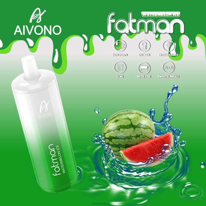 Aivono FATMAN 6800 watermeloen ijs - 260428 Vape Nederland