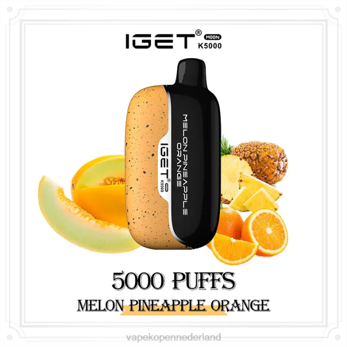 Vape Kopen 28NV13 meloen ananas sinaasappel IGET Moon k5000