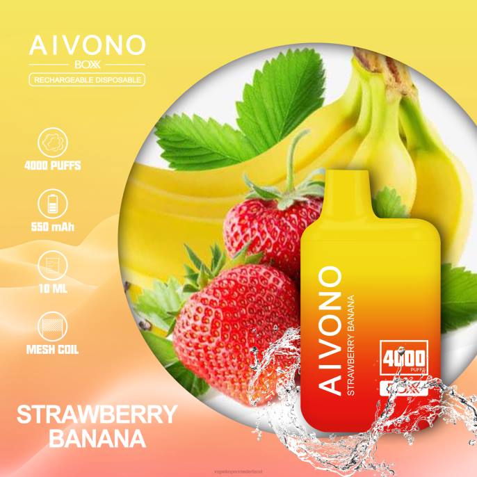 Aivono AIM BOXX 4000 aardbei banaan - 2604231 Electronic Cigarette Vape