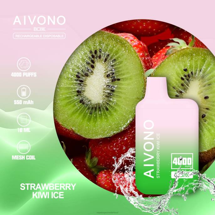 Aivono AIM BOXX 4000 aardbei-kiwi-ijs - 2604229 Vape Nederland