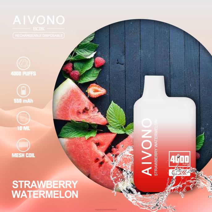 Aivono AIM BOXX 4000 aardbei watermeloen - 2604214 Vape Nederland