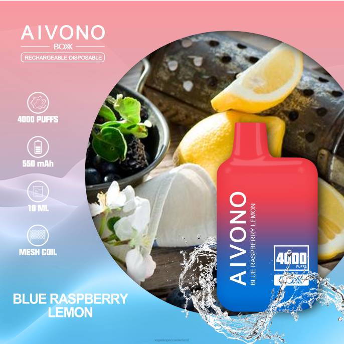 Aivono AIM BOXX 4000 blauwe frambozen-citroen - 2604217 Vape Nederland