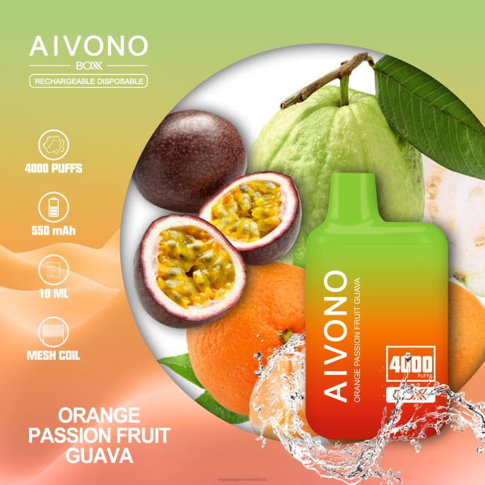 Aivono AIM BOXX 4000 sinaasappel-passievrucht-guave - 2604212 E-Liquid Nederland