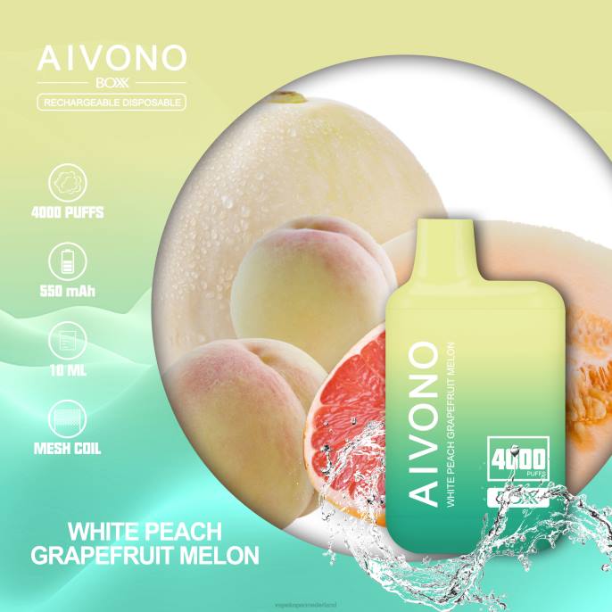 Aivono AIM BOXX 4000 witte perzik-grapefruitmeloen - 2604224 E-Liquid Nederland