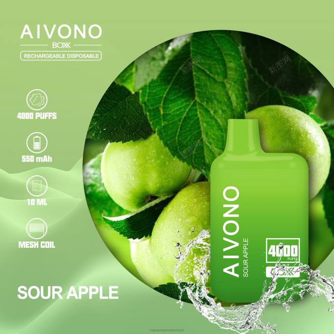 Aivono AIM BOXX 4000 zure appel - 2604220 Vape Nederland