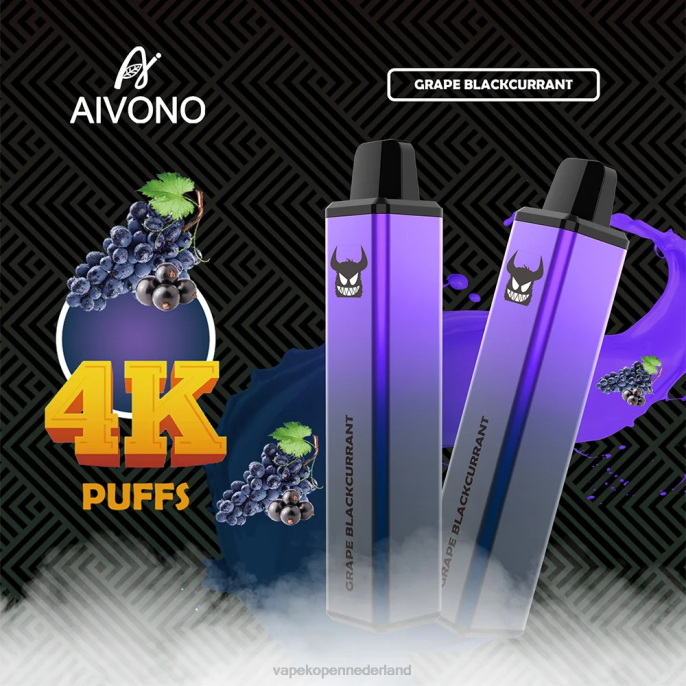 Aivono AIM FREAK 4000 druif zwarte bes - 2604259 Vape Nederland