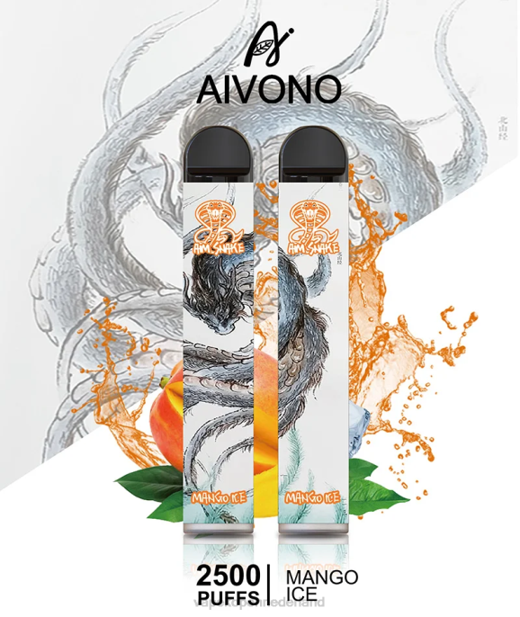 Aivono AIM SNAKE 2500 mango-ijs - 2604313 Vape Nederland
