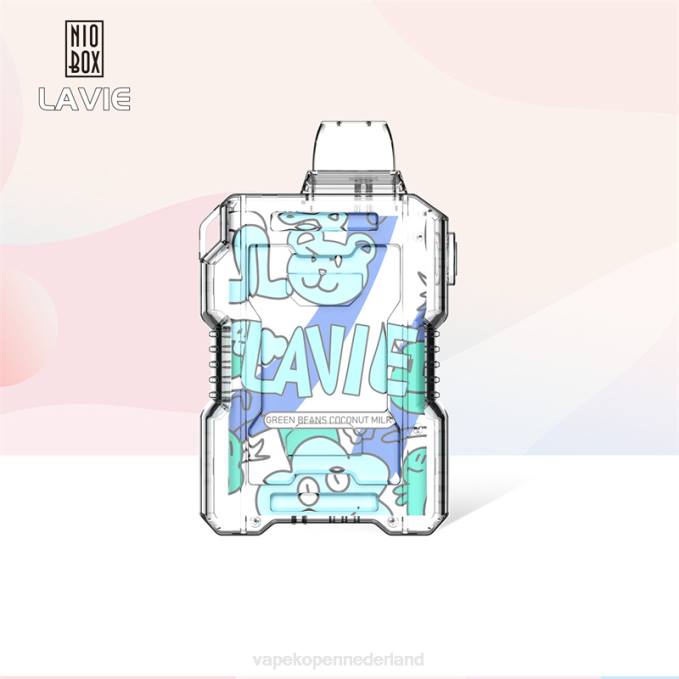 P8B2188 E-Liquid Nederland - groene bonen kokosmelk LAVIE NIO BOX 9000 trekjes