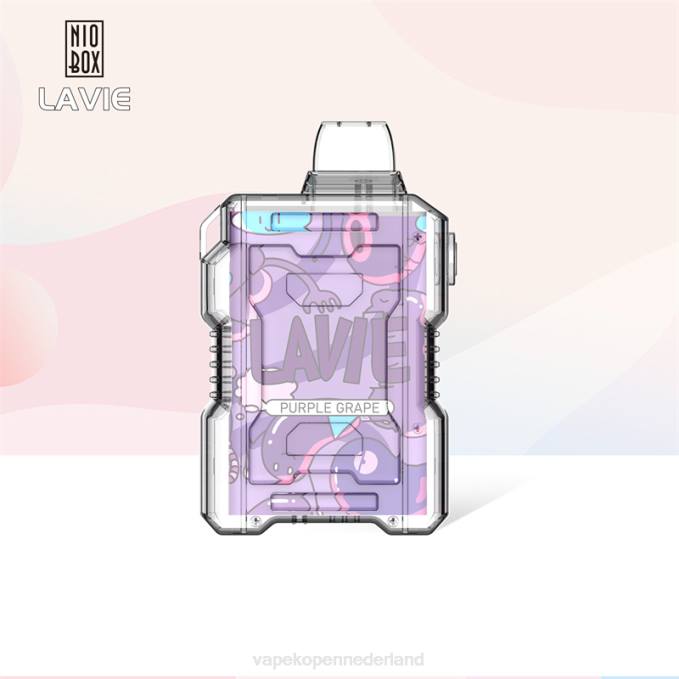 P8B2192 Electronic Cigarette Vape - paarse druif LAVIE NIO BOX 9000 trekjes