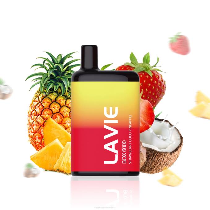 P8B2205 Vape Nederland - Aardbei Kokos Ananas LAVIE BOX 6000 trekjes