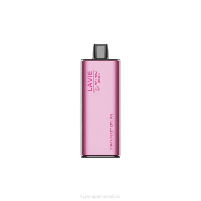 P8B265 E-Liquid Nederland - aardbei-kiwi-ijs LAVIE GOLDEN BRICK 10000 trekjes