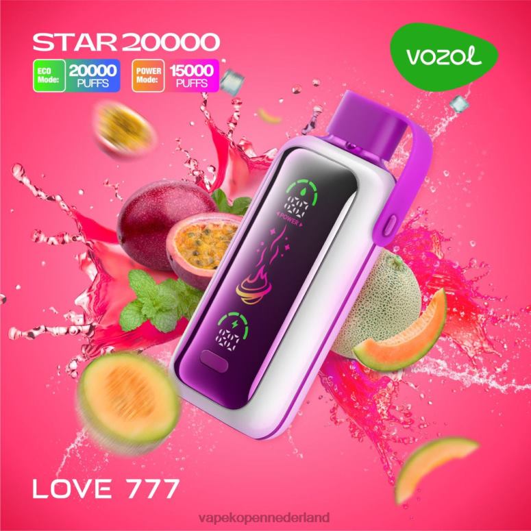 VOZOL STAR 20000 80VTP12 liefde 777 Vape Zonder Nicotine