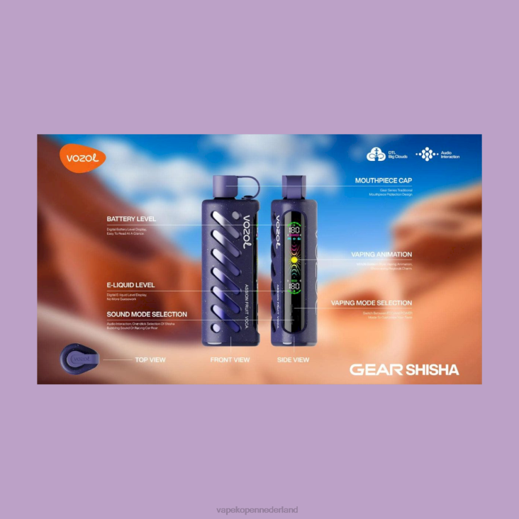 Vape Nederland TZZ81 VOZOL uitrusting shisha 25000